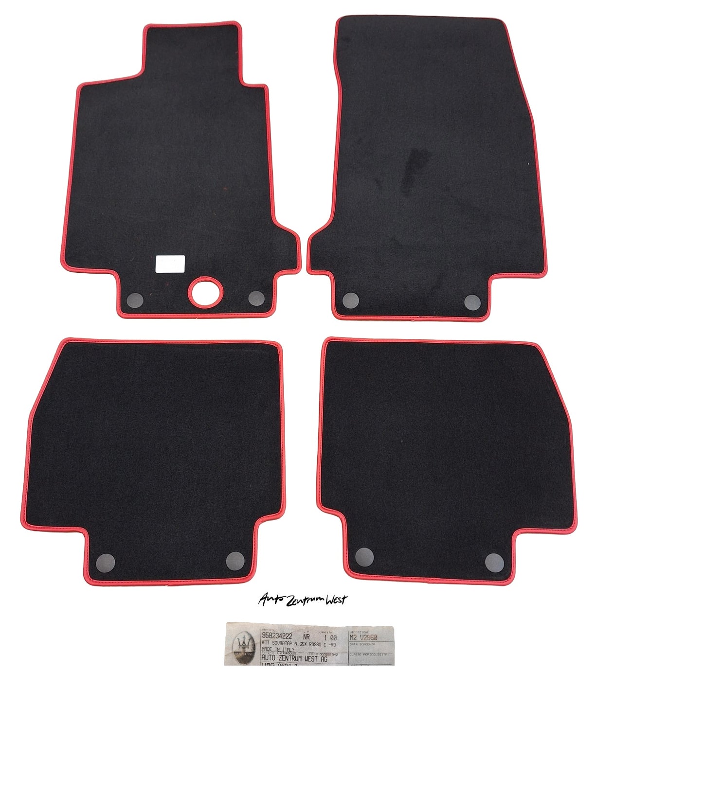 TEPPICHSATZ SCHWARZ ROT